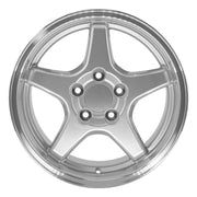 Set(4) 17x9.5 &amp; 17x11 CV01 Gloss Silver Machined Lip - 5x120.65 +56ET