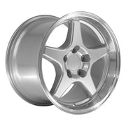 Set(4) 17x9.5 &amp; 17x11 CV01 Gloss Silver Machined Lip - 5x120.65 +56ET