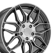 Set(4) 18x8.5 CV03C Gloss Gunmetal Machined - 5x120.65 +52ET