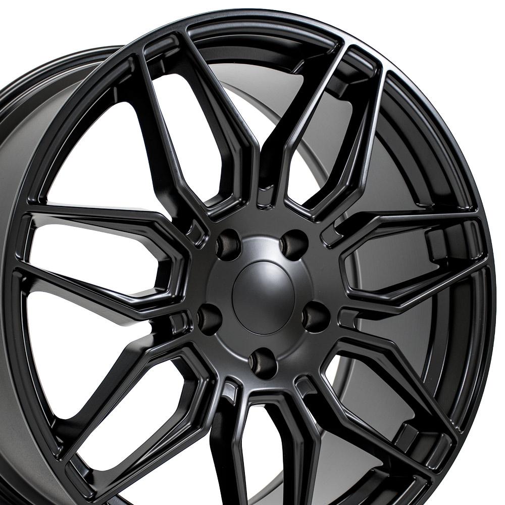 19-inch Satin Black Rims fit Chevrolet C8 Corvette - CV03 19x8.5 ...