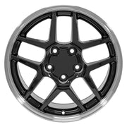 OE Wheels CV04 17x9.5 5x120.65 54et Gloss Black Machined Lip Wheel SET