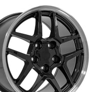 OE Wheels CV04 17x9.5 5x120.65 54et Gloss Black Machined Lip Wheel SET