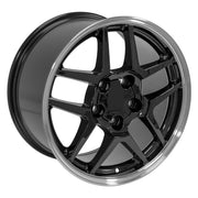 OE Wheels CV04 17x9.5 5x120.65 54et Gloss Black Machined Lip Wheel SET