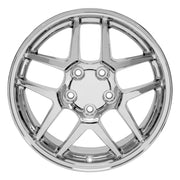 OE Wheels CV04 17x9.5 / 18x10.5 5x120.65 Chrome Staggered Wheel SET