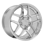 OE Wheels CV04 17x9.5 / 18x10.5 5x120.65 Chrome Staggered Wheel SET