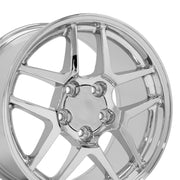 OE Wheels CV04 17x9.5 / 18x10.5 5x120.65 Chrome Staggered Wheel SET
