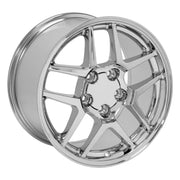 OE Wheels CV04 17x9.5 / 18x10.5 5x120.65 Chrome Staggered Wheel SET