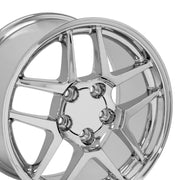 OE Wheels CV04 17x9.5 / 18x10.5 5x120.65 Chrome Staggered Wheel SET