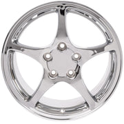 OE Wheels CV05 18x9.5 5x120.65 65et Chrome Wheel SET