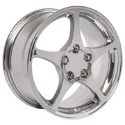 OE Wheels CV05 17x8.5 / 18x9.5 5x120.65 Chrome Staggered Wheel SET