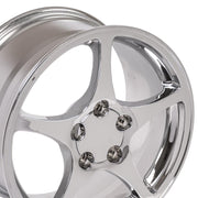 OE Wheels CV05 18x9.5 5x120.65 65et Chrome Wheel SET