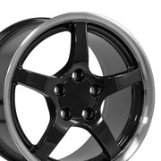 17x9.5 CV05 Gloss Black Machined Lip - 5x120.65 +54ET