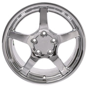 OE Wheels CV05 17x9.5 / 18x10.5 5x120.65 Chrome Staggered Wheel SET