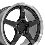 18x9.5 CV05 Gloss Black Machined Lip - 5x120.65 +54ET