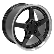 18x9.5 CV05 Gloss Black Machined Lip - 5x120.65 +54ET