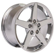 OE Wheels CV06 18x9.5 / 19x10 5x120.65 Chrome Staggered Wheel SET
