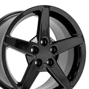 OE Wheels CV06 18x9.5 5x120.65 58et Gloss Black Wheel SET