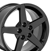 OE Wheels CV06 18x9.5 5x120.65 58et Gloss Black Wheel SET