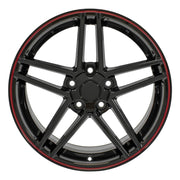 Set(4) 18x9.5 CV07A Gloss Black Redline - 5x120.65 +56ET