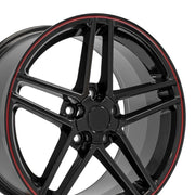 Set(4) 18x9.5 CV07A Gloss Black Redline - 5x120.65 +56ET