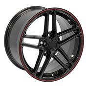 Set(4) 18x9.5 CV07A Gloss Black Redline - 5x120.65 +56ET