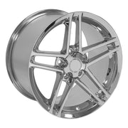 OE Wheels CV07 18x9.5 / 19x10 5x120.65 Chrome Staggered Wheel SET