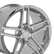 OE Wheels CV07 18x9.5 / 19x10 5x120.65 Chrome Staggered Wheel SET