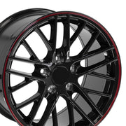 Set(4) 17x9.5 CV08A Gloss Black Redline - 5x120.65 +54ET