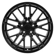 OE Wheels CV08 17x9.5 / 18x10.5 5x120.65 Satin Black Staggered Wheel SET