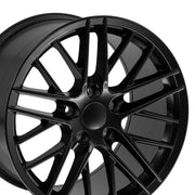 OE Wheels CV08 17x9.5 / 18x10.5 5x120.65 Satin Black Staggered Wheel SET