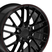 Set(4) 18x8.5 CV08B Gloss Black Redline - 5x120.65 +56ET