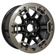 17x8 CV12 Gloss Black Machined with Argent Metallic Trim Ring - 6x139.7 +24ET