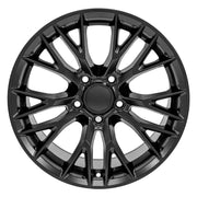 Set(4) 17x9.5 &amp; 18x10.5 CV22 Satin Black - 5x120.65 +54ET