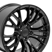 Set(4) 17x9.5 &amp; 18x10.5 CV22 Satin Black - 5x120.65 +54ET