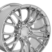 Set(4) 17x9.5 &amp; 18x10.5 CV22 Chrome - 5x120.65 +54ET