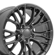 OE Wheels CV22 17x9.5 / 18x10.5 5x120.65 Gloss Gunmetal Staggered Wheel SET