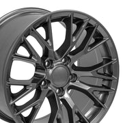 OE Wheels CV22 17x9.5 / 18x10.5 5x120.65 Gloss Gunmetal Staggered Wheel SET