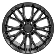 OE Wheels CV22 18x8.5 / 18x10.5 5x120.65 Satin Black Staggered Wheel SET