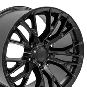 OE Wheels CV22 18x8.5 / 18x10.5 5x120.65 Satin Black Staggered Wheel SET