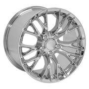 OE Wheels CV22 18x8.5 / 18x10.5 5x120.65 Chrome Staggered Wheel SET