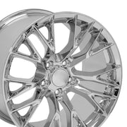 OE Wheels CV22 18x8.5 / 18x10.5 5x120.65 Chrome Staggered Wheel SET