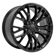 OE Wheels CV22 18x8.5 / 19x10 5x120.65 Satin Black Staggered Wheel SET