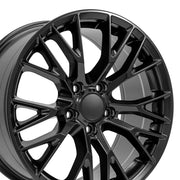 OE Wheels CV22 18x8.5 / 19x10 5x120.65 Satin Black Staggered Wheel SET