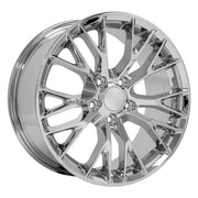 OE Wheels CV22 18x8.5 5x120.65 Chrome Wheels 245-40-18 Ironman iMove GEN 3 Tires SET