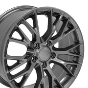 OE Wheels CV22 18x8.5 / 19x10 5x120.65 Gloss Gunmetal Staggered Wheel SET
