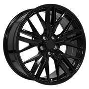 Set(4) 20x8.5 &amp; 20x9.5 CV25 Gloss Black - 5x120 +25ET