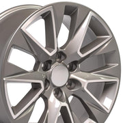 OE Wheels CV26 20x9 6x139.7 28et Gloss Silver Machined Wheel SET