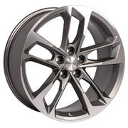 OE Wheels CV29 20x8.5 5x120 Gloss Gunmetal Machined Wheels 245-45-20 Ironman iMove GEN 2 Tires TPMS SET