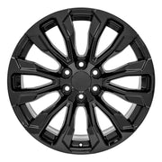 Set(4) 22x9 CV30 Gloss Black - 6x139.7 +28ET with 285/45r22 TBB TS-37 AT Tires