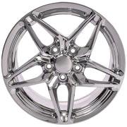 OE Wheels CV31 17x9.5 / 17x11 5x120.65 Chrome Staggered Wheel SET